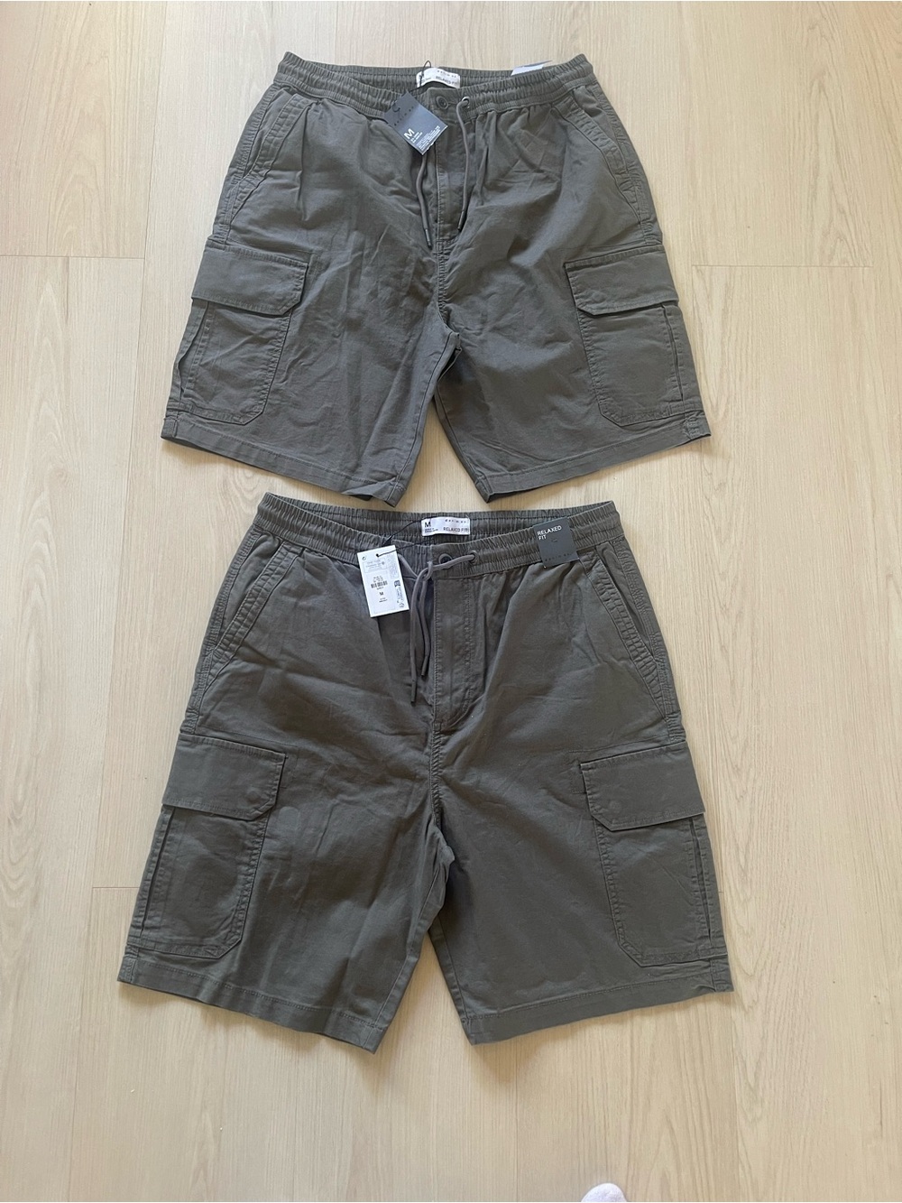 Men's Cargo Drawstring Shorts - Gray
Two cargo Short Both  for $30